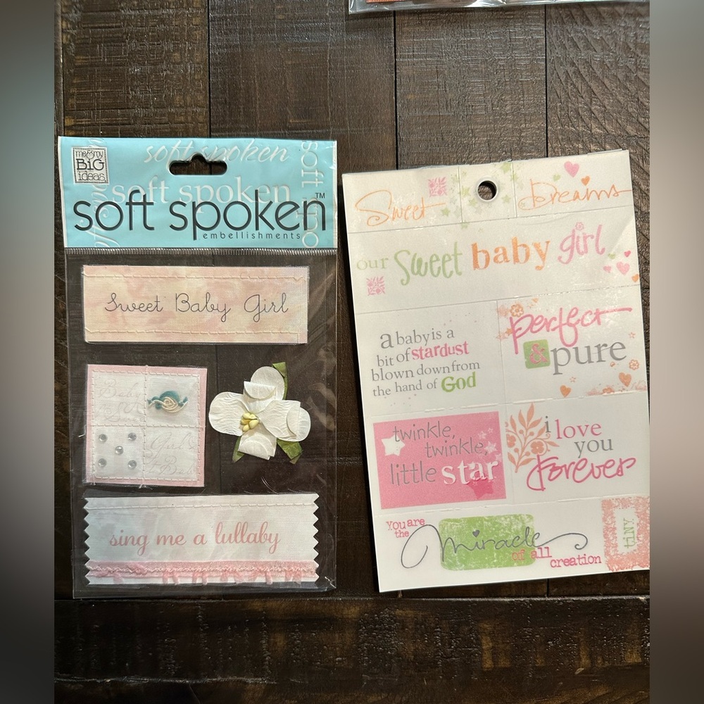 Baby scrapbook bundle - stickers, block letters, ribbon - Picture 6 of 11